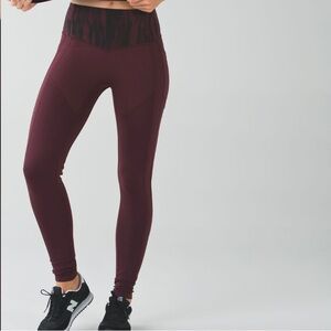 Lululemon All The Right Places Pant in Bordeaux Drama Sz 8
